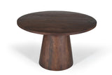 Tafel 'Tommy' 130 cm Rond Mango hout Bruin