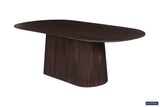 Tafel 'Miguel' 230 cm Ovaal Mango hout Donkerbruin