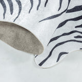 Etosha Zebra Black/Zwart Vloerkleed Antislip Imitatie Dierenprint Tapijt