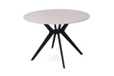 Tafel 'Apollo' 110 cm Rond Glanzend Steen Snow Wit