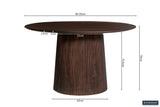 Tafel 'Miguel' 130 cm Rond Mango hout Donkerbruin
