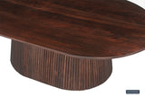 Salontafel 'Miguel' 120 cm Ovaal Mango hout Donkerbruin