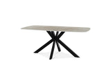 Tafel 'Apollo' 180 cm Deens Ovaal Glanzend Steen Shakespear Beige