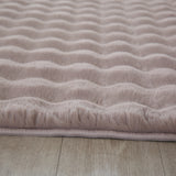 Ambiance Fluffy Soft 5110 Beige 3D Vloerkleed Hoogpolig Effen Kleur