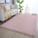 Ambiance Fluffy Soft 5110 Rose/Roze 3D Vloerkleed Hoogpolig Effen Kleur