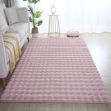 Ambiance Fluffy Soft 5110 Rose/Roze 3D Vloerkleed Hoogpolig Effen Kleur