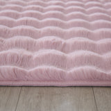 Ambiance Fluffy Soft 5110 Rose/Roze 3D Vloerkleed Hoogpolig Effen Kleur