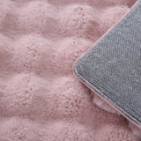 Ambiance Fluffy Soft 5110 Rose/Roze 3D Vloerkleed Hoogpolig Effen Kleur