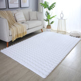 Ambiance Fluffy Soft 5110 White/Wit 3D Vloerkleed Hoogpolig Effen Kleur