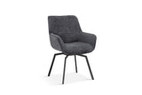 Stoel 'Modest' Draaibaar Stof Fabb Raven 18 Donkergrijs
