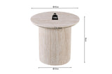 Salontafel 'Lagos' 50 cm Rond Decor Travertin Beige