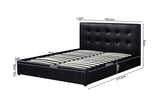 Bed met koffer 'Porto' 160x200 met lattenbodem PU Zwart