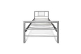 Bed 'Sandro' 90x200 met lattenbodem Grijs