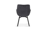Stoel 'Modest' Draaibaar Stof Fabb Raven 18 Donkergrijs