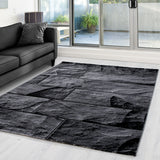Parma Black/Zwart Vloerkleed Laagpolig Tapijt
