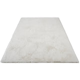 KNUFFEL hoogpolig vloerkleed off white – liggend productbeeld op witte achtergrond