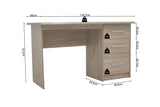 Bureau 'Mateo' 3 lades Sonoma