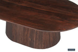 Salontafel 'Miguel' 120 cm Ovaal Mango hout Donkerbruin