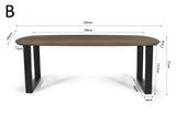 Deens Ovale Eettafel Tommy 220 cm | Mango Hout