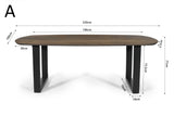 Deens Ovale Eettafel Tommy 220 cm | Mango Hout