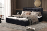 Bed met koffer 'Porto' 160x200 met lattenbodem PU Zwart