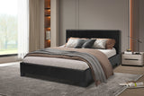 Bed 'Roma' 140x200 met lattenbodem PU Zwart