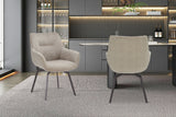 Stoel 'Modest' Draaibaar Ribfluweel Beige