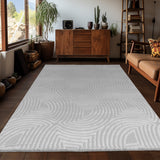 Dream 1113 Silver/Zilver Modern Vloerkleed Japandi Stijl Laagpolig Tapijt