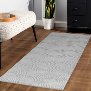 Dream 1113 Silver/Zilver Modern Vloerkleed Japandi Stijl Laagpolig Tapijt