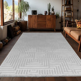 Dream 1114 Silver/Zilver Modern Vloerkleed Japandi Stijl Laagpolig Tapijt