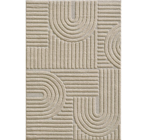 Art 1121 Beige Scandinavisch Japandi Vloerkleed Binnen/Buiten Tapijt