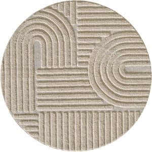 Art 1121 Beige Scandinavisch Japandi Vloerkleed Binnen/Buiten Tapijt