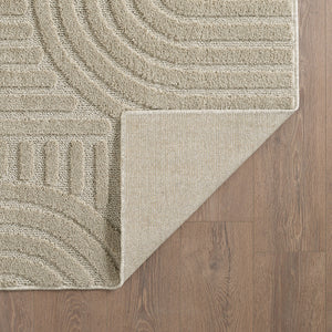 Art 1121 Beige Scandinavisch Japandi Vloerkleed Binnen/Buiten Tapijt