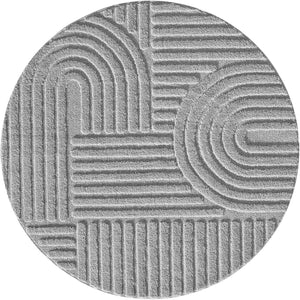 Art 1121 Grijs Scandinavisch Japandi Vloerkleed Binnen/Buiten Tapijt