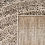 Achterzijde van Japandi Vloerkleed Beige – Organisch Boog Patroon – Hoog-Laag Reliëf