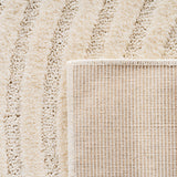 Achterzijde van Vloerkleed 'Zen Arches' – Cream Japandi Design met Textuur