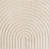 Voorzijde van Vloerkleed 'Zen Arches' – Cream Japandi Design met Textuur