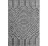 Vloerkleed 'Zen Arches' – Zilver Japandi Design met Textuur