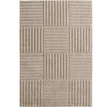 Art Beige Japandi Geruit Vloerkleed