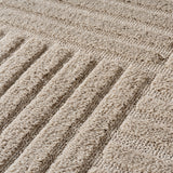 Detailfoto van Art Beige Japandi Geruit Vloerkleed