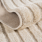 Close-up van Art Creme Japandi Geruit Vloerkleed