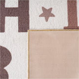 Achterkant kindervloerkleed COCO crème – latex antislip rug detail