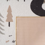 Achterkant kindervloerkleed COCO crème – latex antislip rug detail