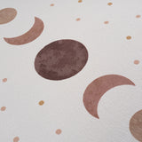 Detail close-up maanfasen kindervloerkleed COCO crème – structuur en dikte 8 mm