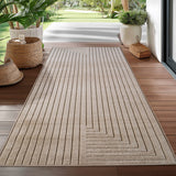 Japandi Vloerkleed Geometrisch Beige