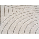 Japandi Abstract Design Vloerkleed Crème