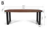 SALE - Tafel 'Tommy' 220x100 cm Deens Ovaal U-Poot Mango hout Bruin