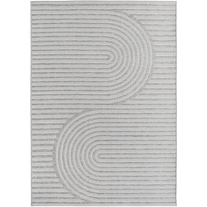 Desert Gray/Grijs Geweven Japandi Vloerkleed Indoor/Outdoor Tapijt Tuinkleed