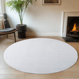 White Rund Vloerkleden