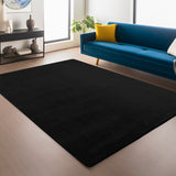 Velvet Fluffy Zachte vloerkleed zwart